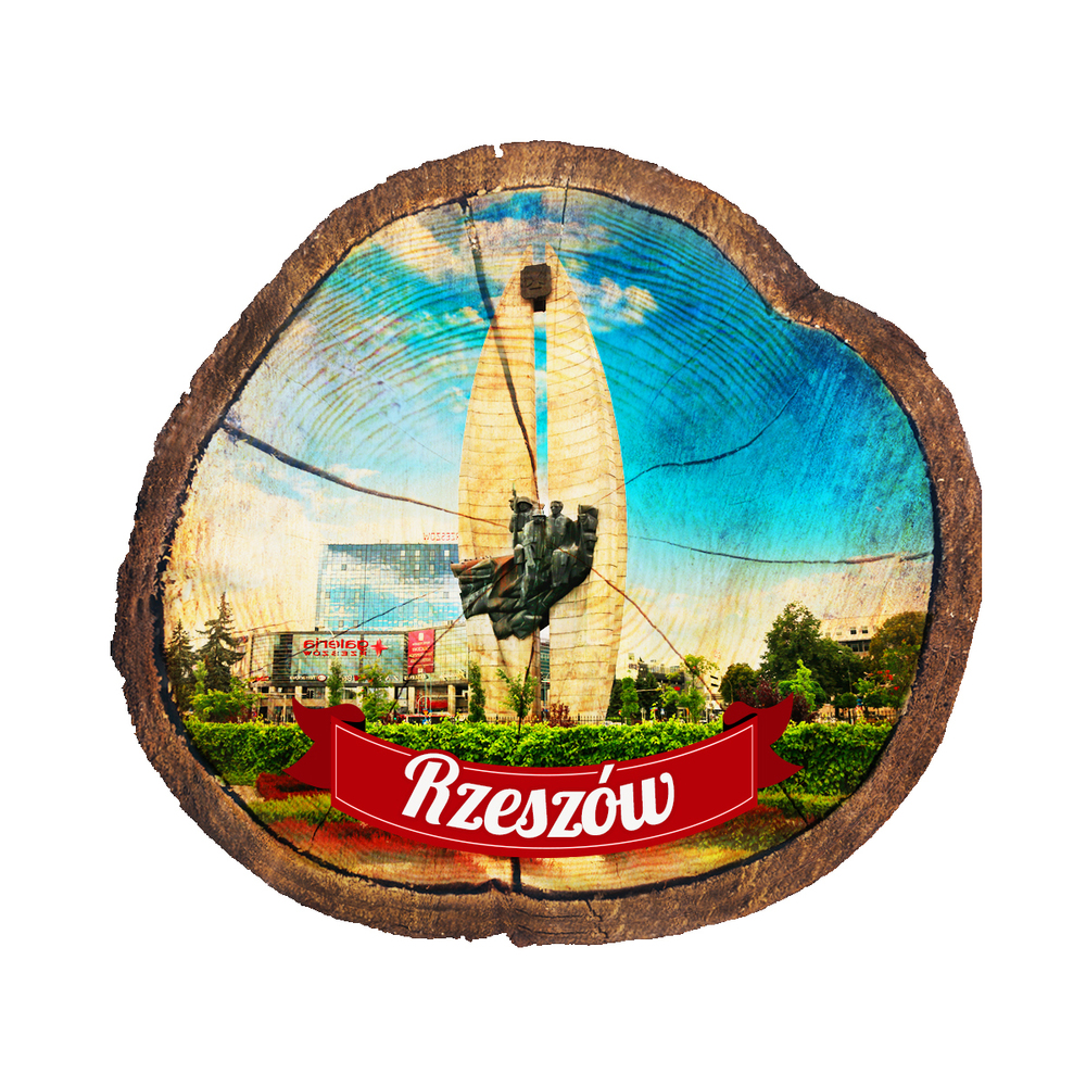 Magnes drewniany pieniek Rzeszów