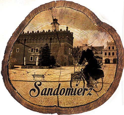 Magnes drewniany pieniek Sandomierz