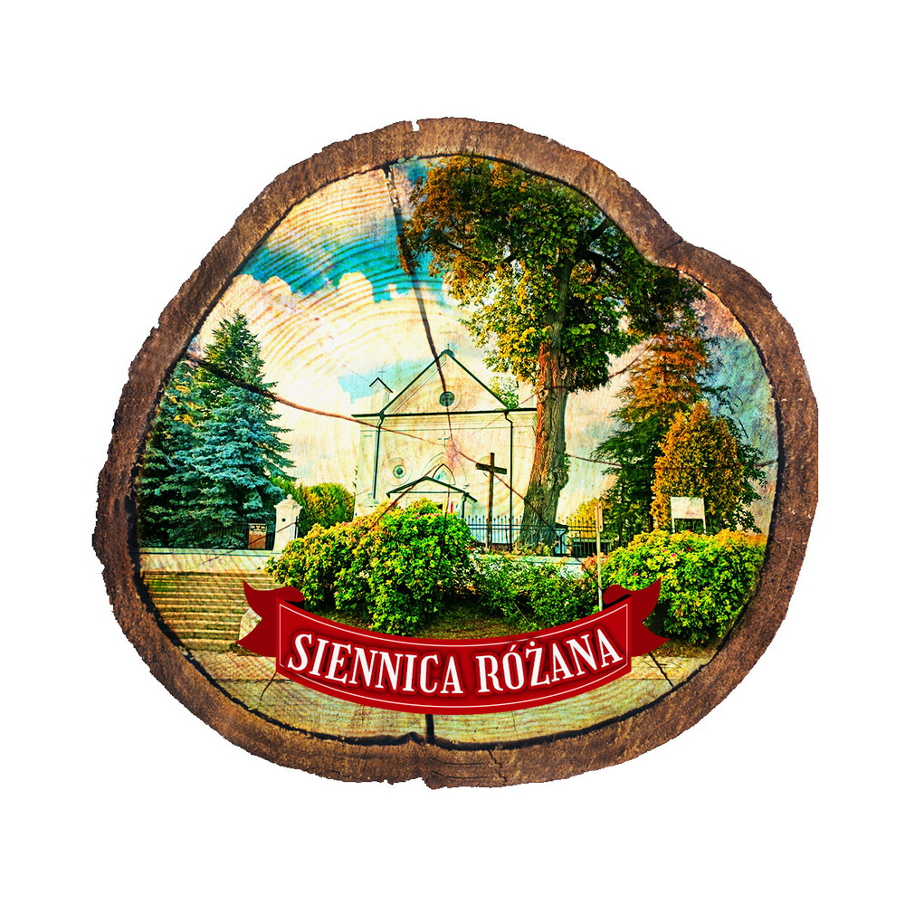Magnes drewniany pieniek Siennica Różana