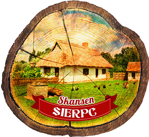 Magnes drewniany pieniek Sierpc