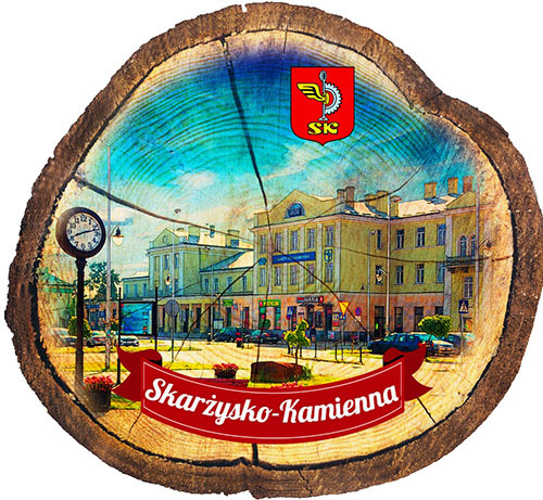 Magnes drewniany pieniek Skarżysko-Kamienna