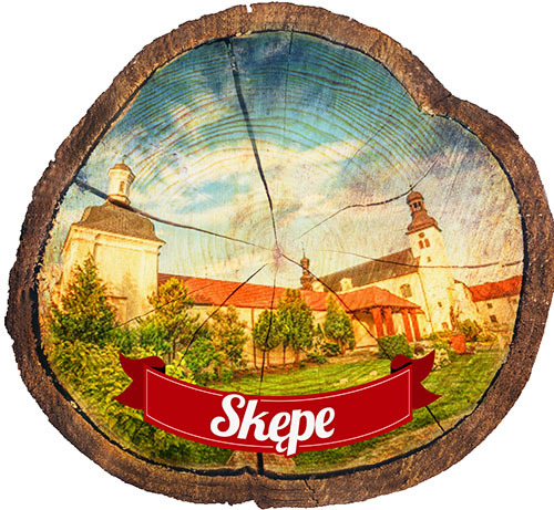 Magnes drewniany pieniek Skępe