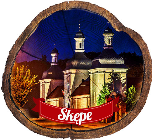 Magnes drewniany pieniek Skępe