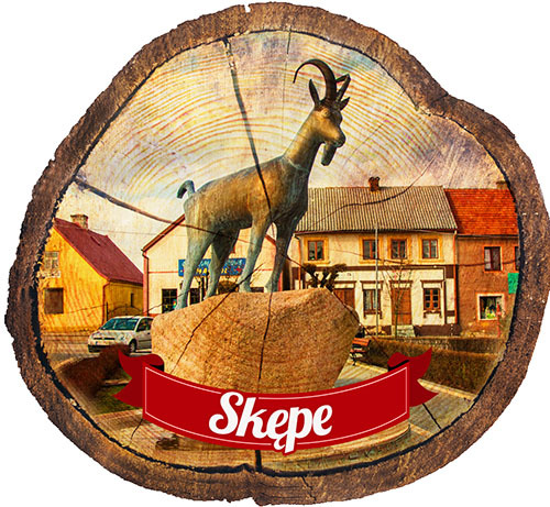 Magnes drewniany pieniek Skępe