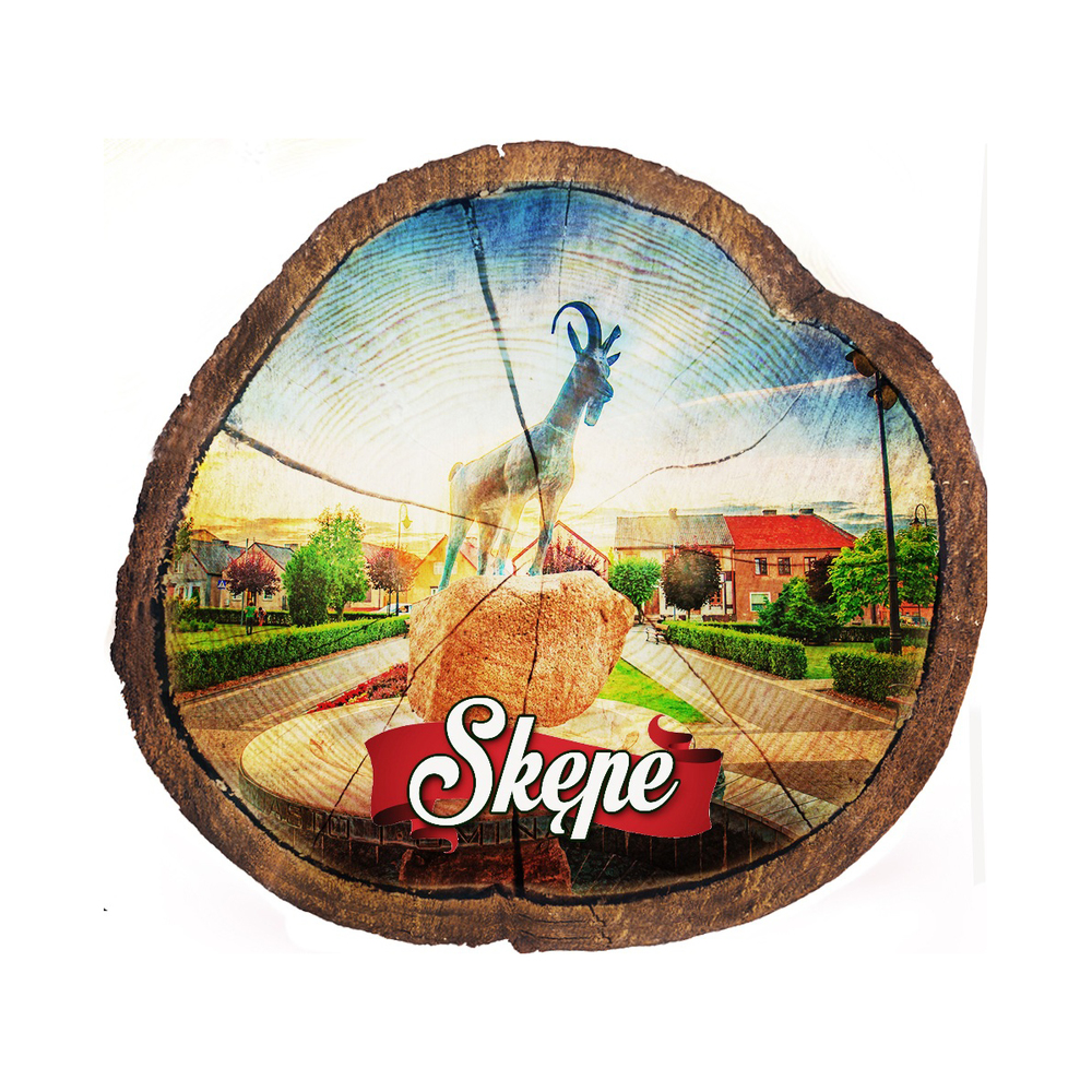 Magnes drewniany pieniek Skępe