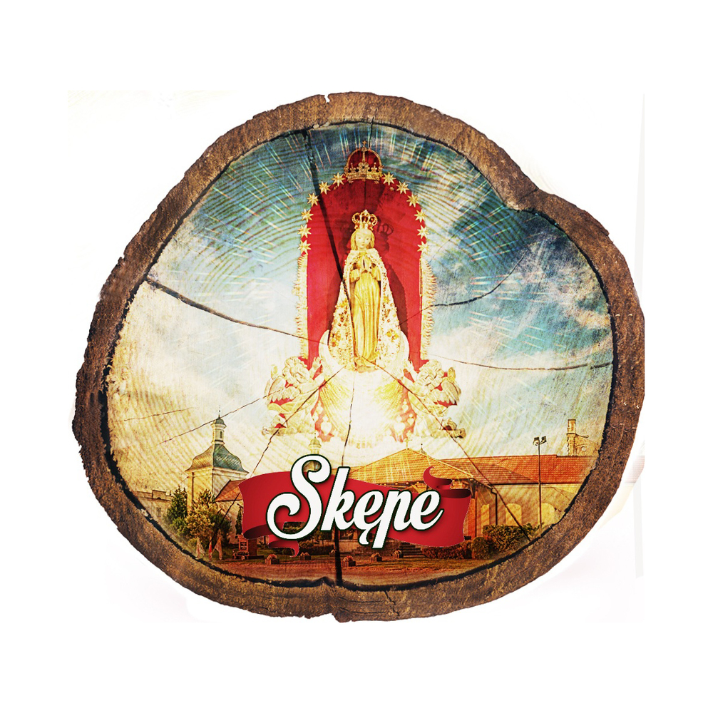 Magnes drewniany pieniek Skępe