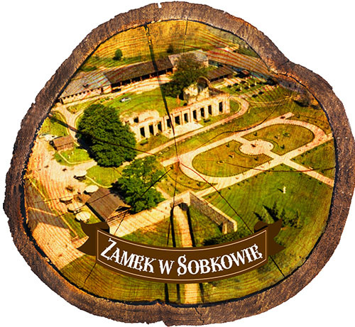 Magnes drewniany pieniek Sobków