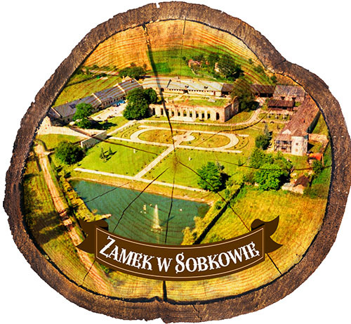 Magnes drewniany pieniek Sobków