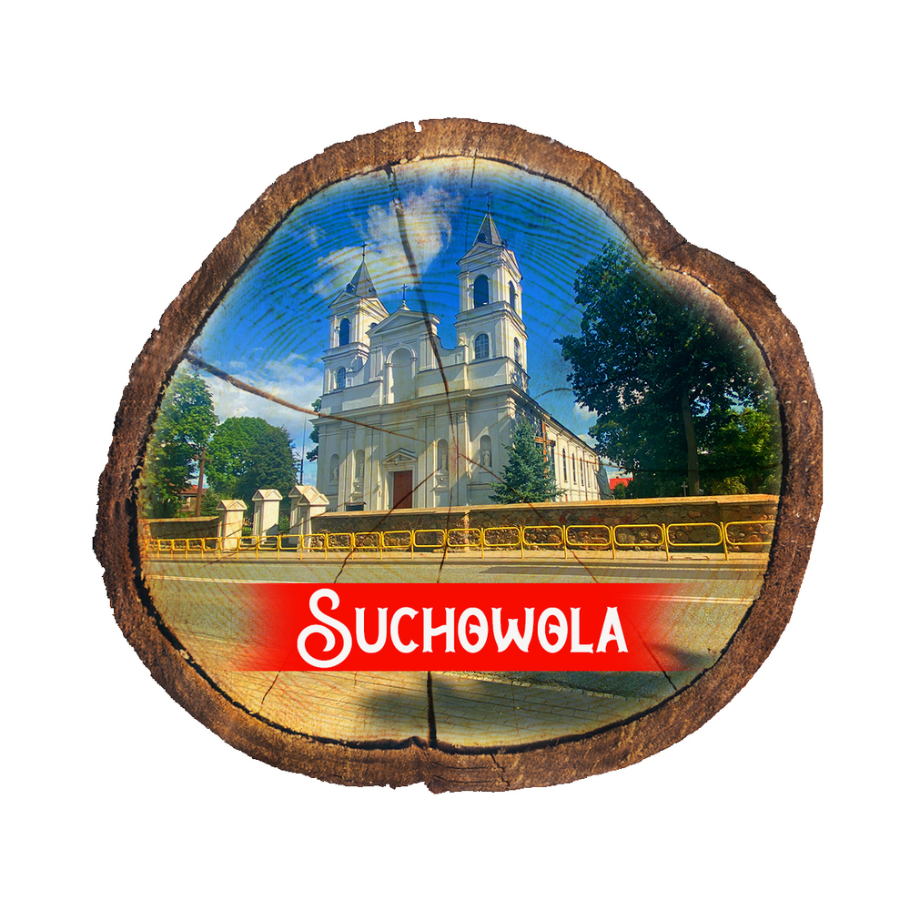 Magnes drewniany pieniek Suchowola