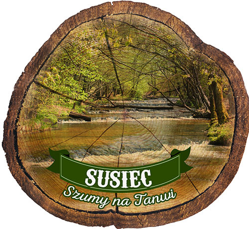 Magnes drewniany pieniek Susiec