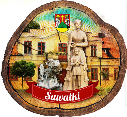 Magnes drewniany pieniek Suwałki