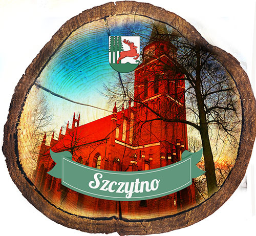 Magnes drewniany pieniek Szczytno