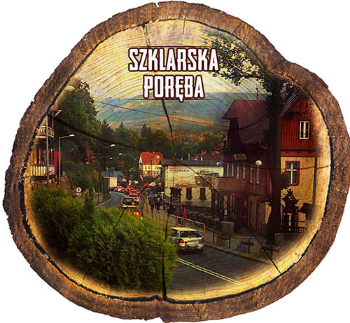 Magnes drewniany pieniek Szklarska Poręba