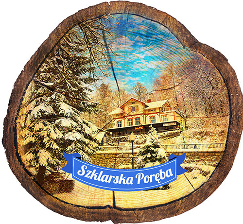 Magnes drewniany pieniek Szklarska Poręba