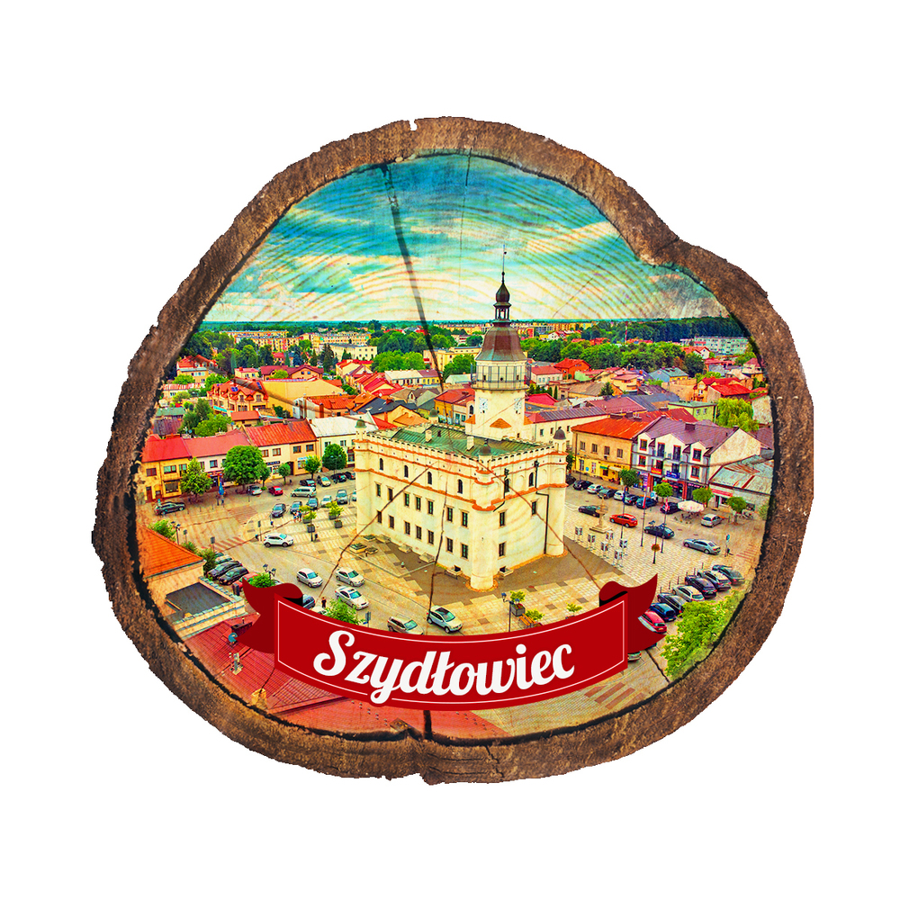 Magnes drewniany pieniek Szydłowiec