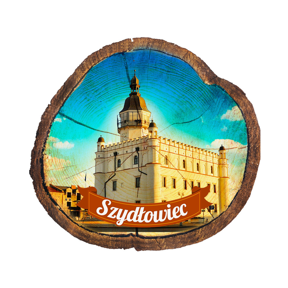 Magnes drewniany pieniek Szydłowiec