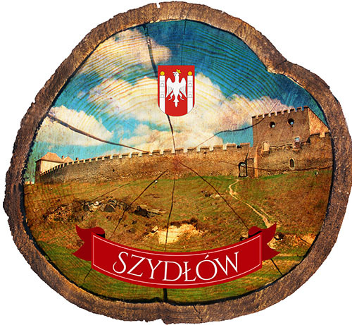 Magnes drewniany pieniek Szydłów
