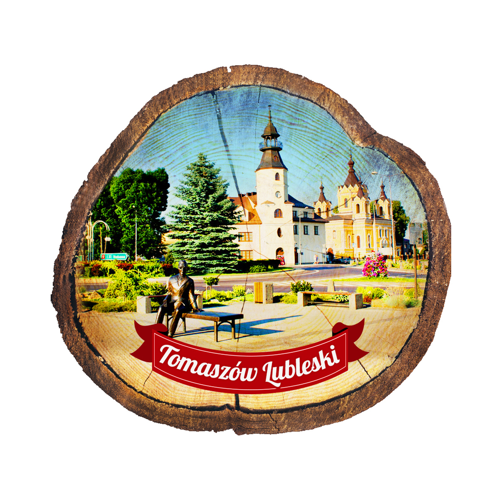 Magnes drewniany pieniek Tomaszów Lubelski