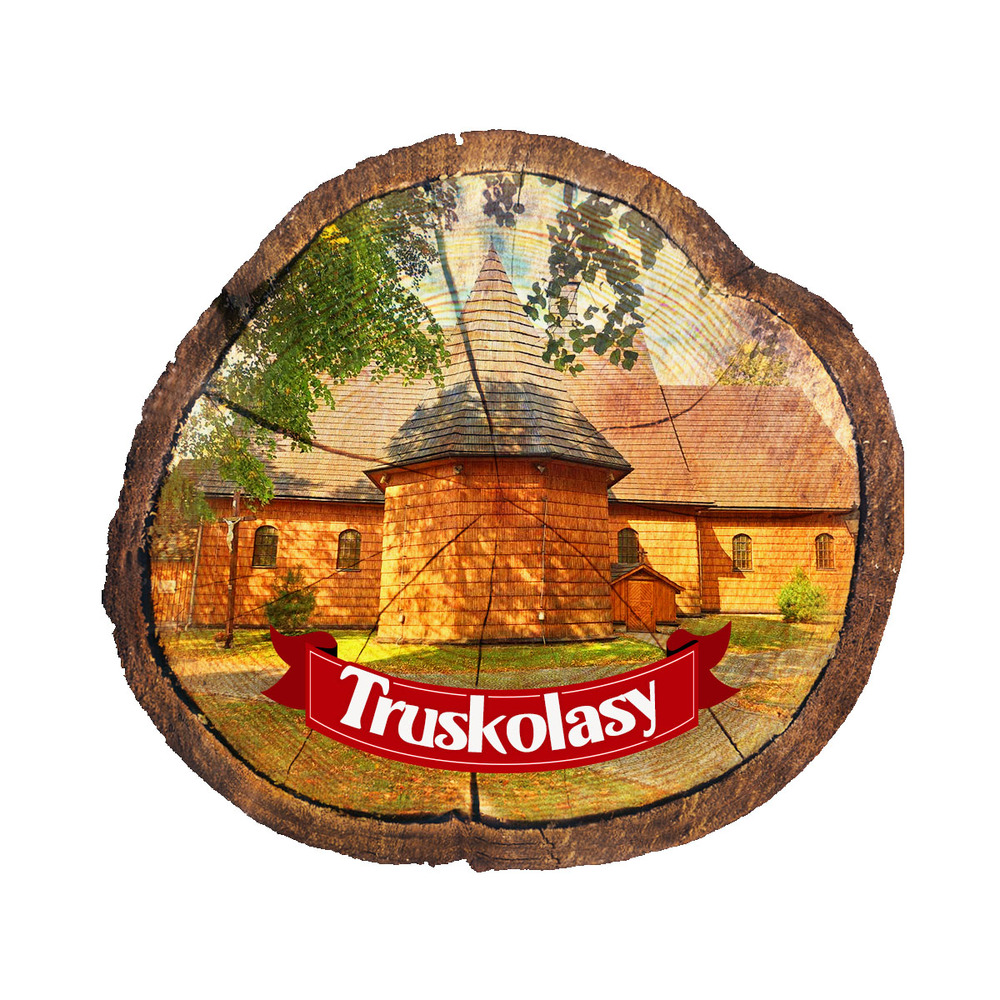 Magnes drewniany pieniek Truskolasy