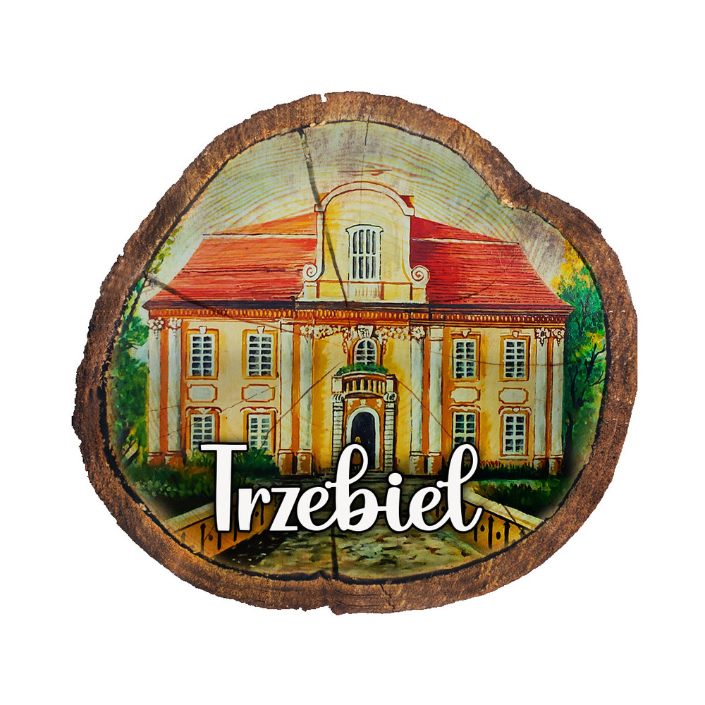 Magnes drewniany pieniek Trzebiel