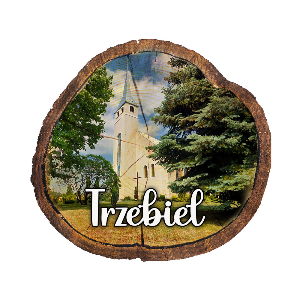 Magnes drewniany pieniek Trzebiel
