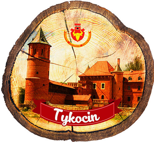 Magnes drewniany pieniek Tykocin