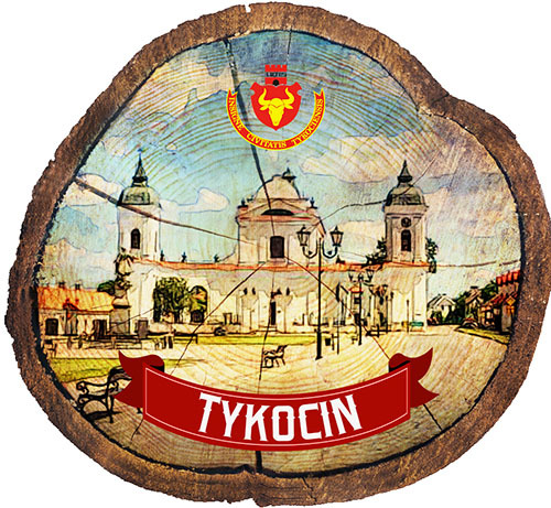Magnes drewniany pieniek Tykocin