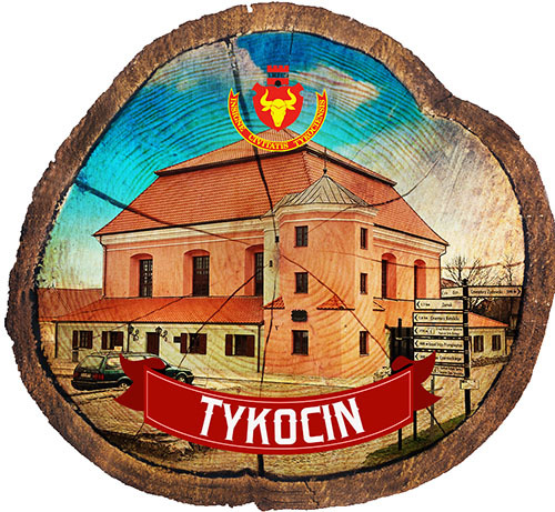 Magnes drewniany pieniek Tykocin