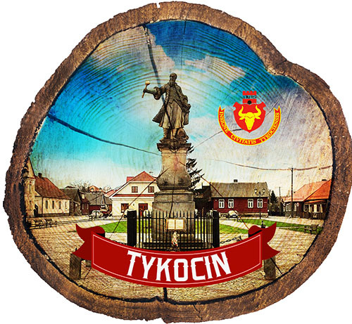 Magnes drewniany pieniek Tykocin