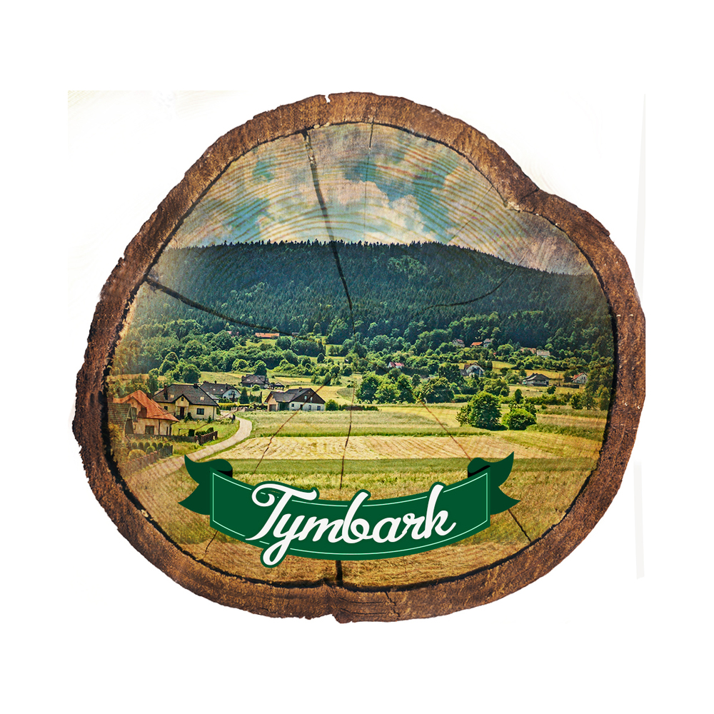 Magnes drewniany pieniek Tymbark