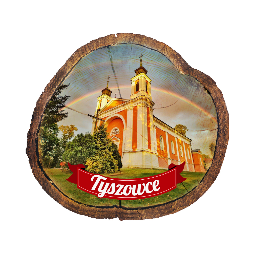 Magnes drewniany pieniek Tyszowce