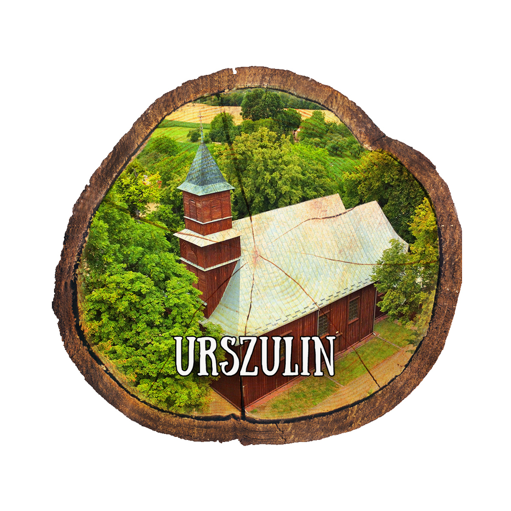 Magnes drewniany pieniek Urszulin
