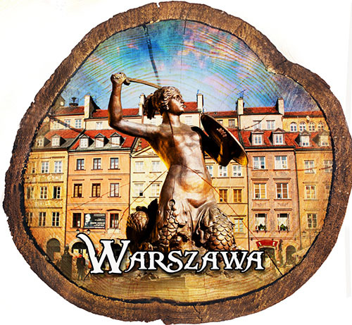 Magnes drewniany pieniek Warszawa