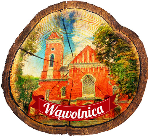 Magnes drewniany pieniek Wąwolnica
