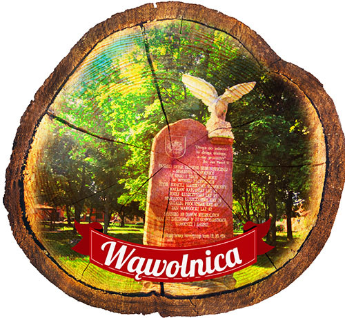 Magnes drewniany pieniek Wąwolnica