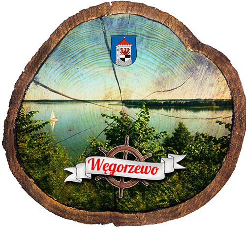 Magnes drewniany pieniek Węgorzewo