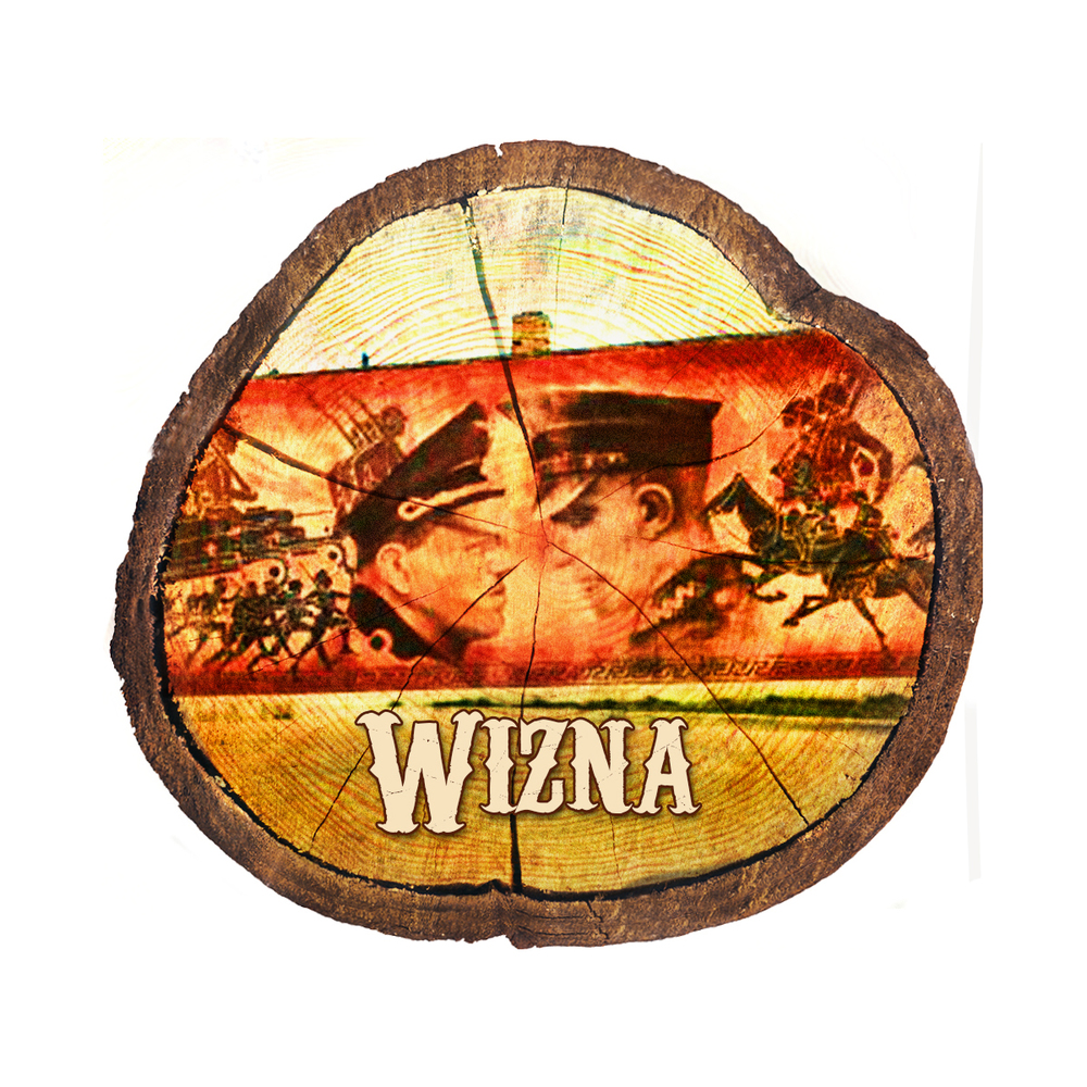 Magnes drewniany pieniek Wizna