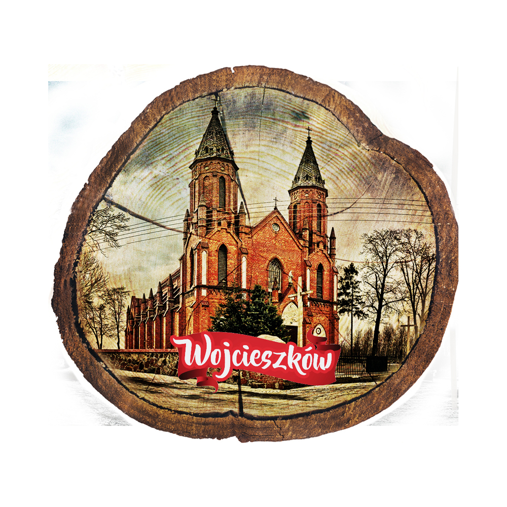 Magnes drewniany pieniek Wojcieszków