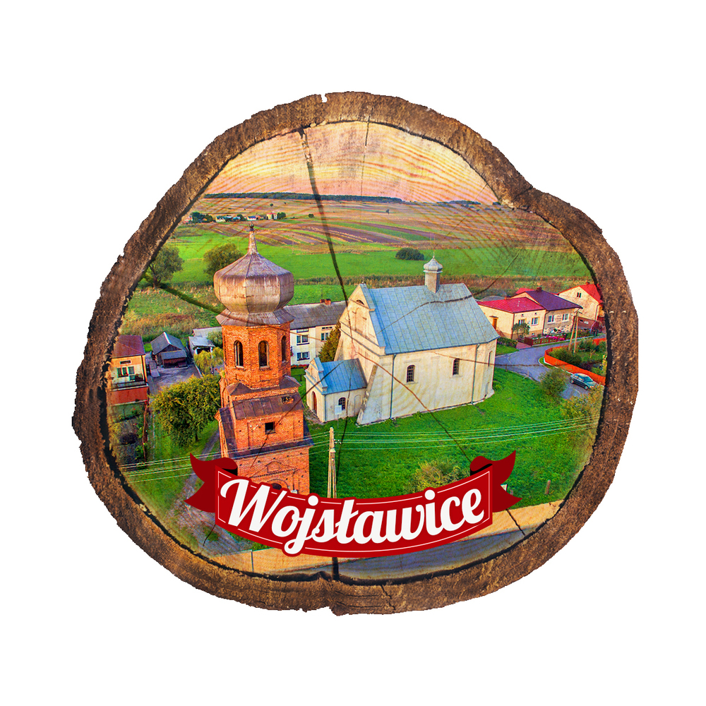 Magnes drewniany pieniek Wojsławice
