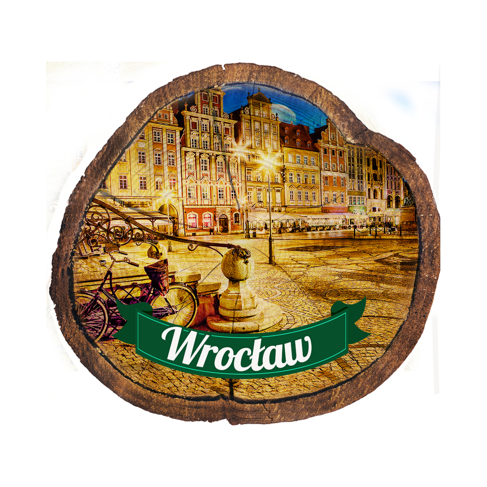 Magnes drewniany pieniek Wrocław