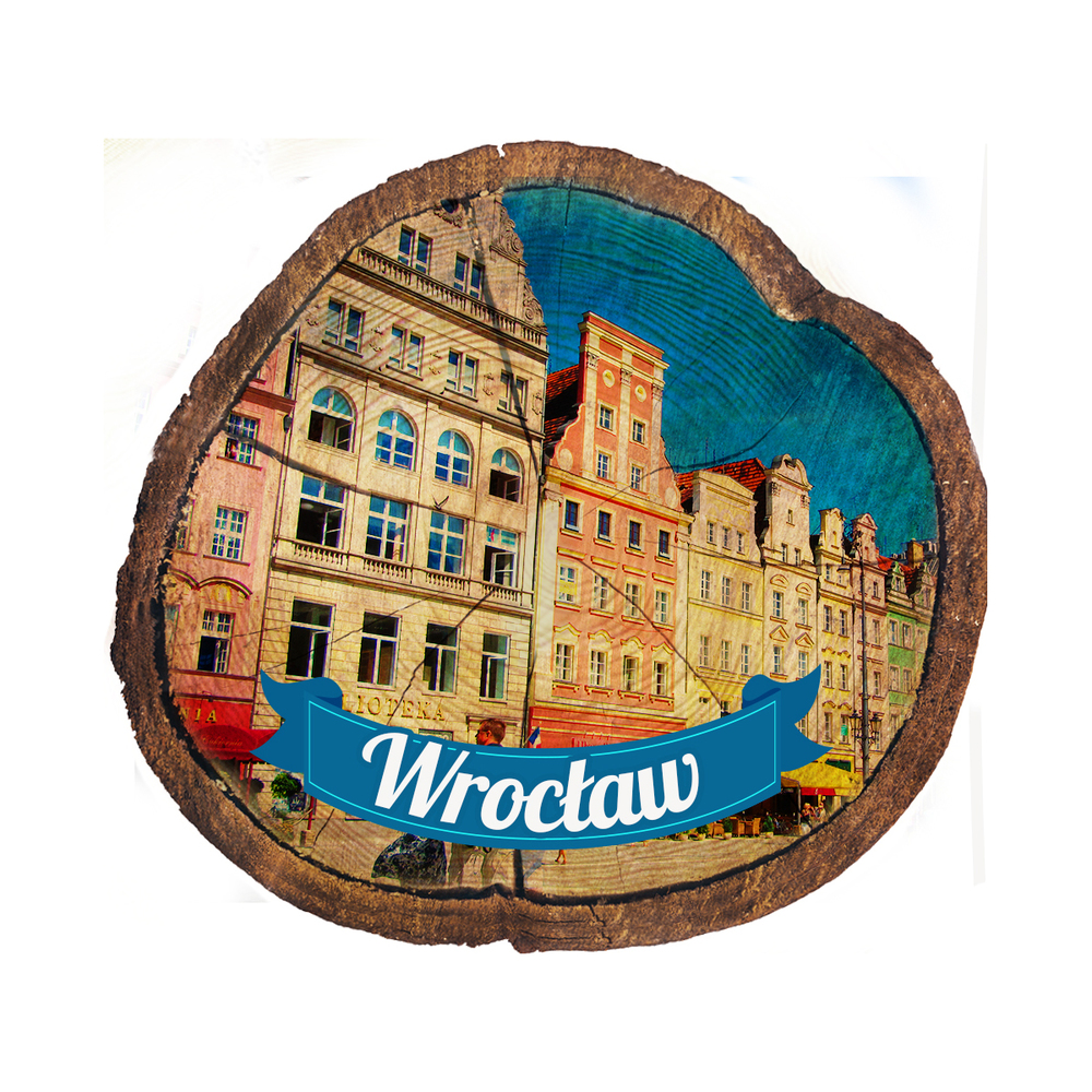 Magnes drewniany pieniek Wrocław