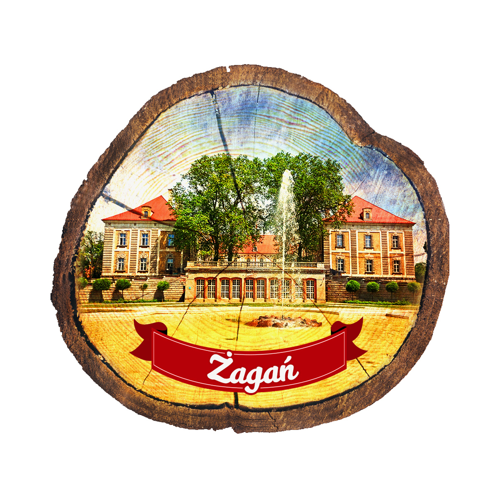 Magnes drewniany pieniek Żagań