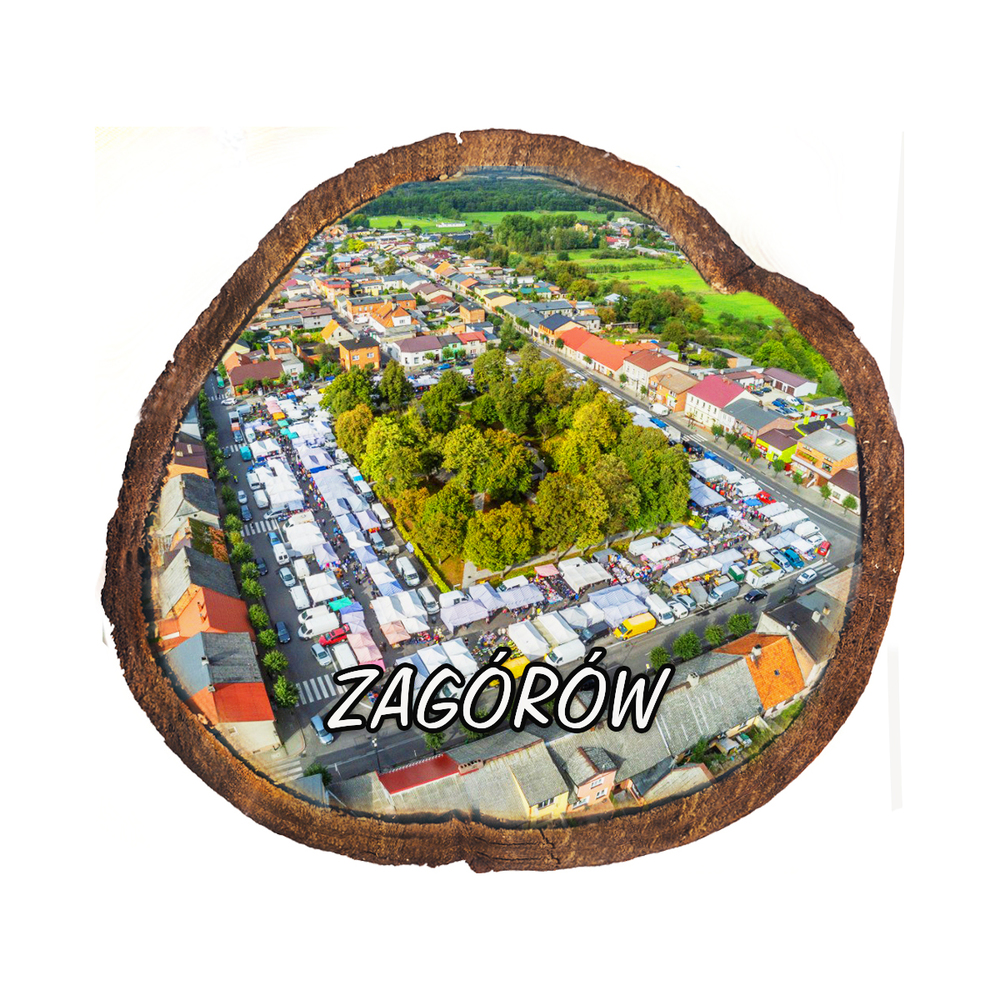Magnes drewniany pieniek Zagórów