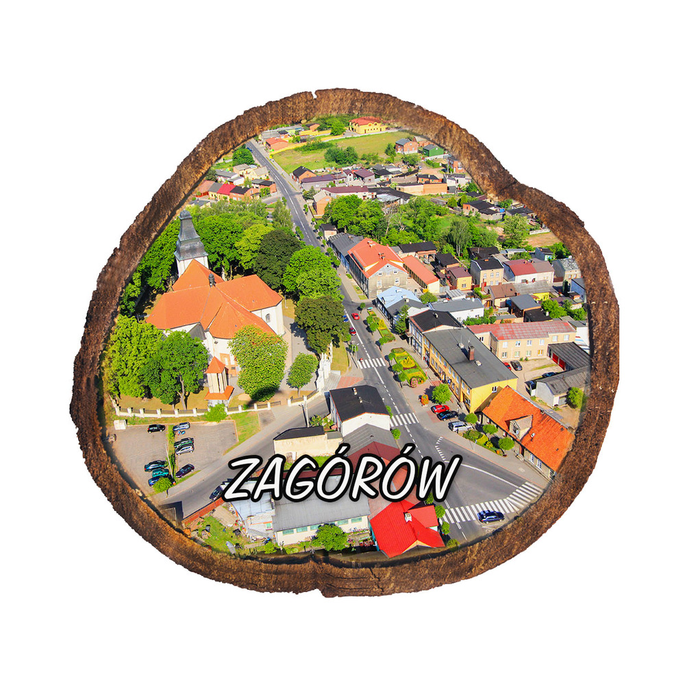 Magnes drewniany pieniek Zagórów