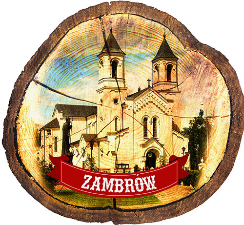 Magnes drewniany pieniek Zambrów