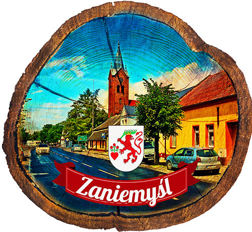 Magnes drewniany pieniek Zaniemyśl