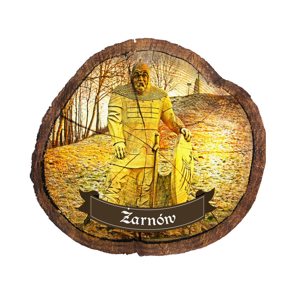 Magnes drewniany pieniek Żarnów