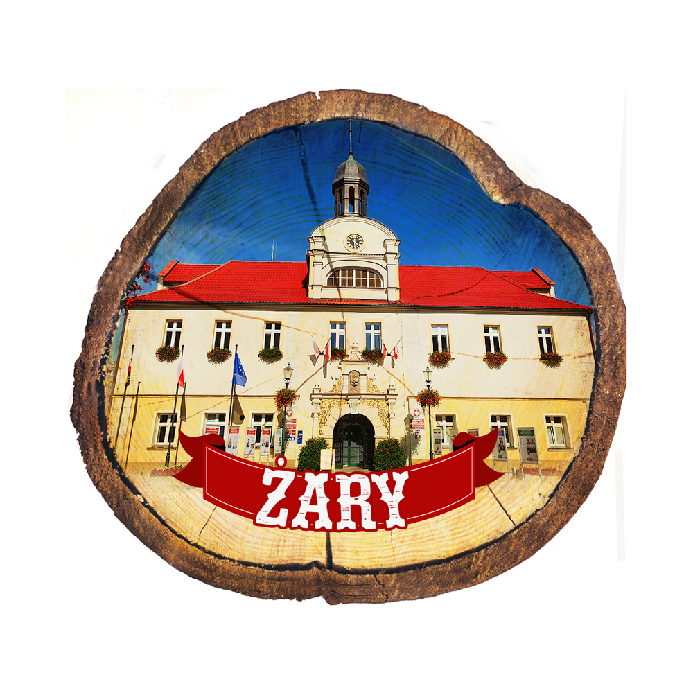 Magnes drewniany pieniek Żary