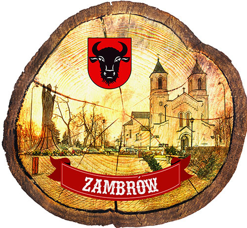 Magnes drewniany pieniek Zambrów