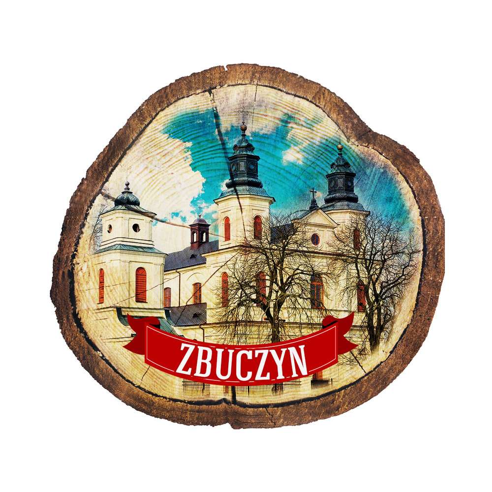 Magnes drewniany pieniek Zbuczyn